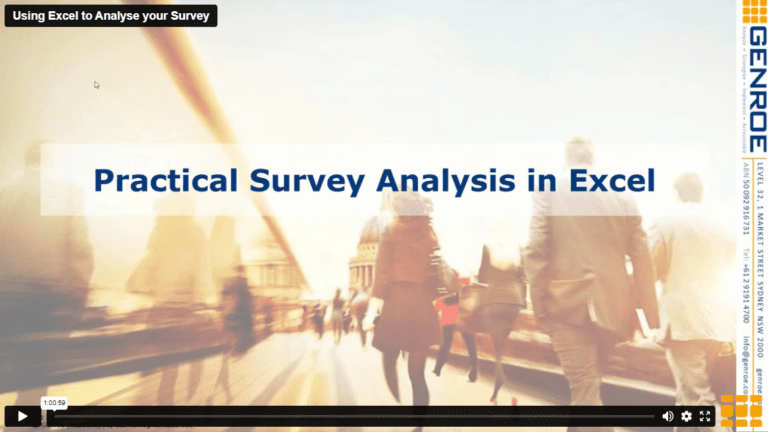 Webinar — Survey Analysis in Excel — cover