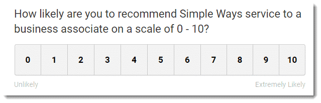 On a scale from 0 to 10, how likely would you be to recommend our company to a friend or colleague?